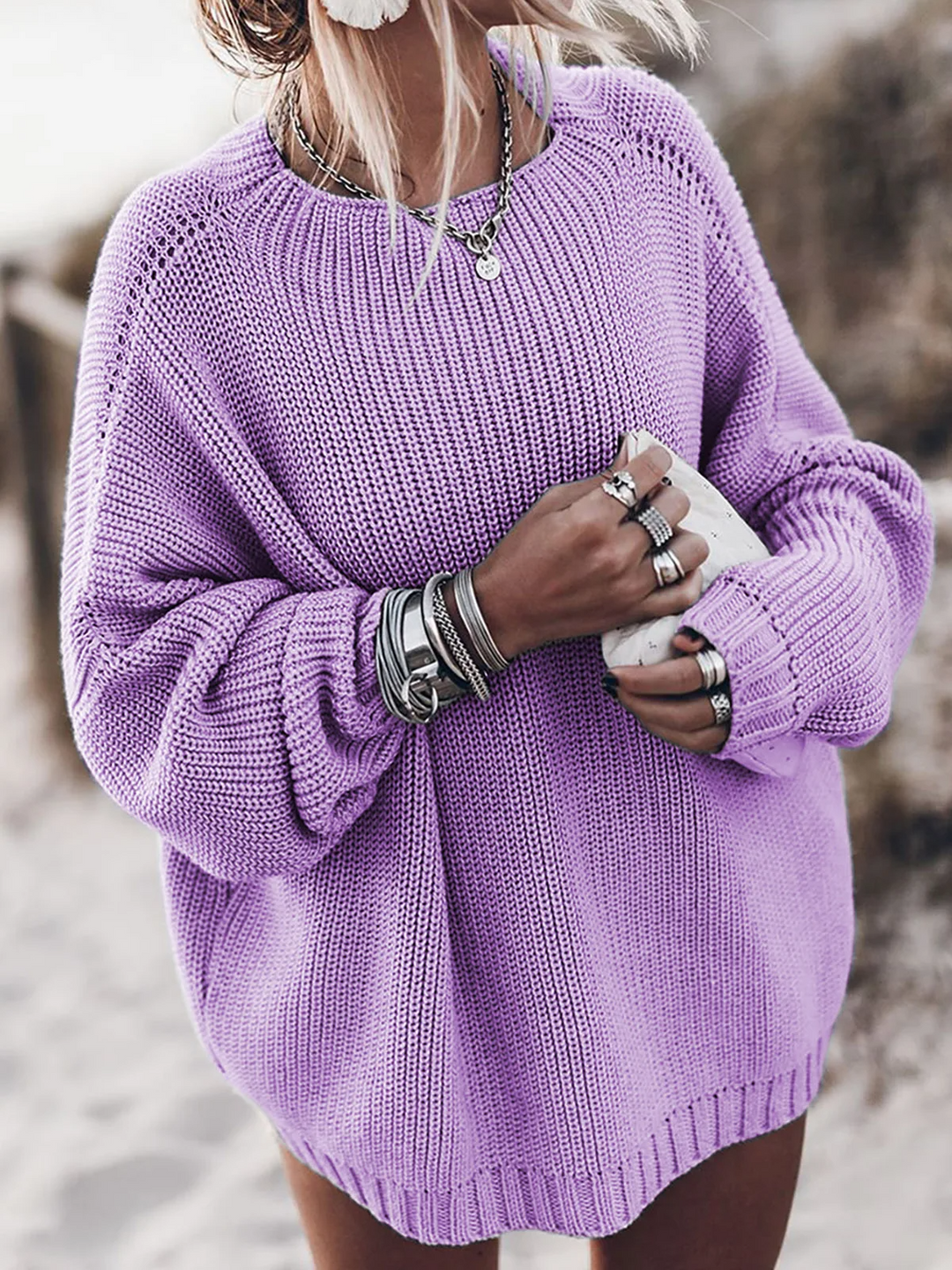 Winifred oversized balloon sleeve knit jumper – image 5