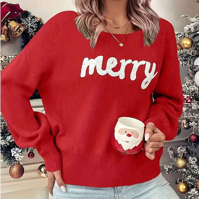 Yolanda merry print christmas knit jumper – image 6