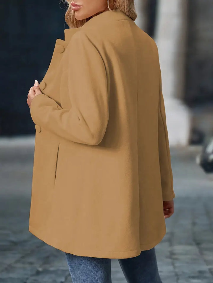 Rosie stand collar coat with decorative buttons – image 14