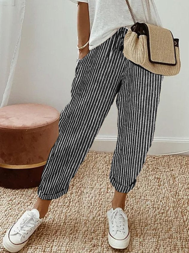 Helga | Elegant Relaxed Linen Trousers