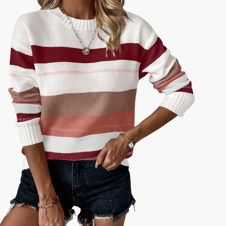Bethan oversized striped crew neck jumper – image 8