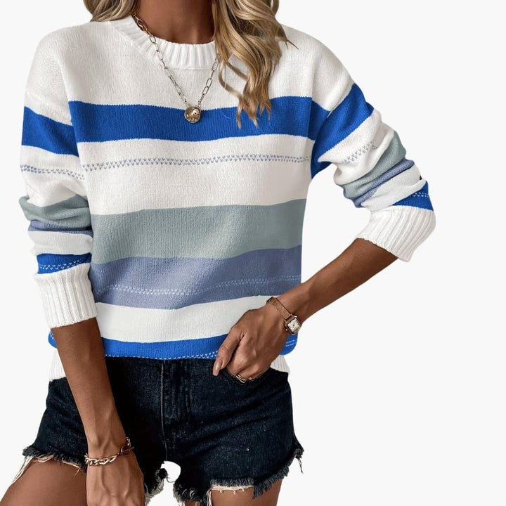 Bethan oversized striped crew neck jumper – image 5