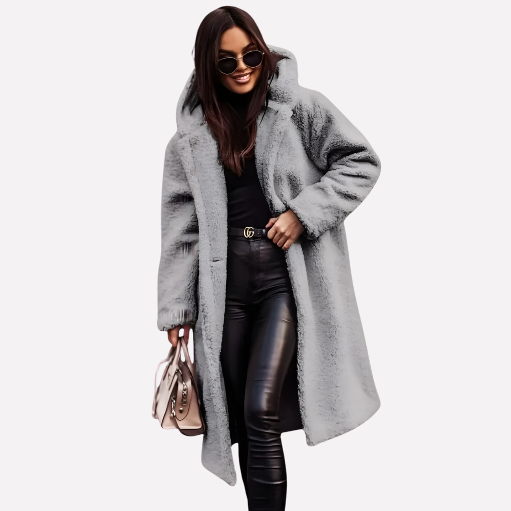 Gemma Elegant Hooded Button Front Coat - image 10