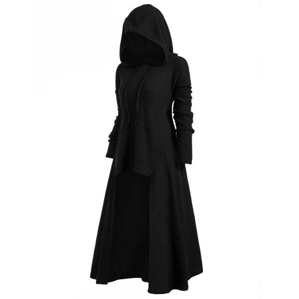 Annika hooded knit coat with flared hem – image 2