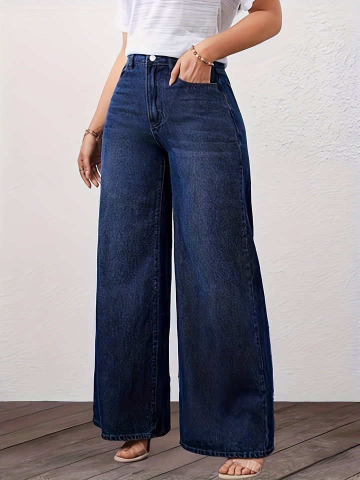 Freya blue high waist wide leg jeans