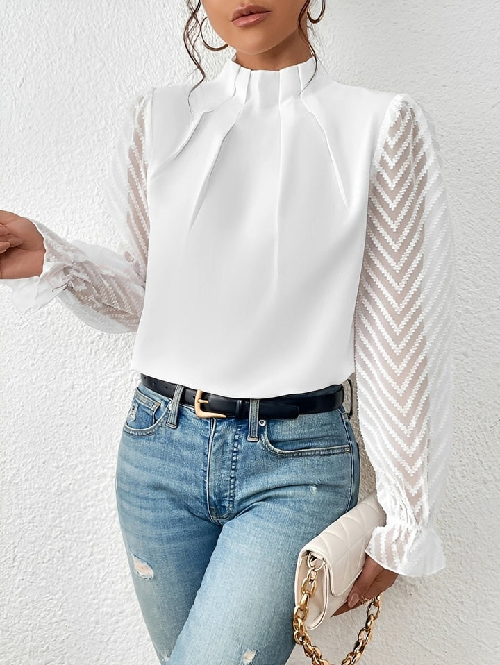 Bella chiffon blouse in blue