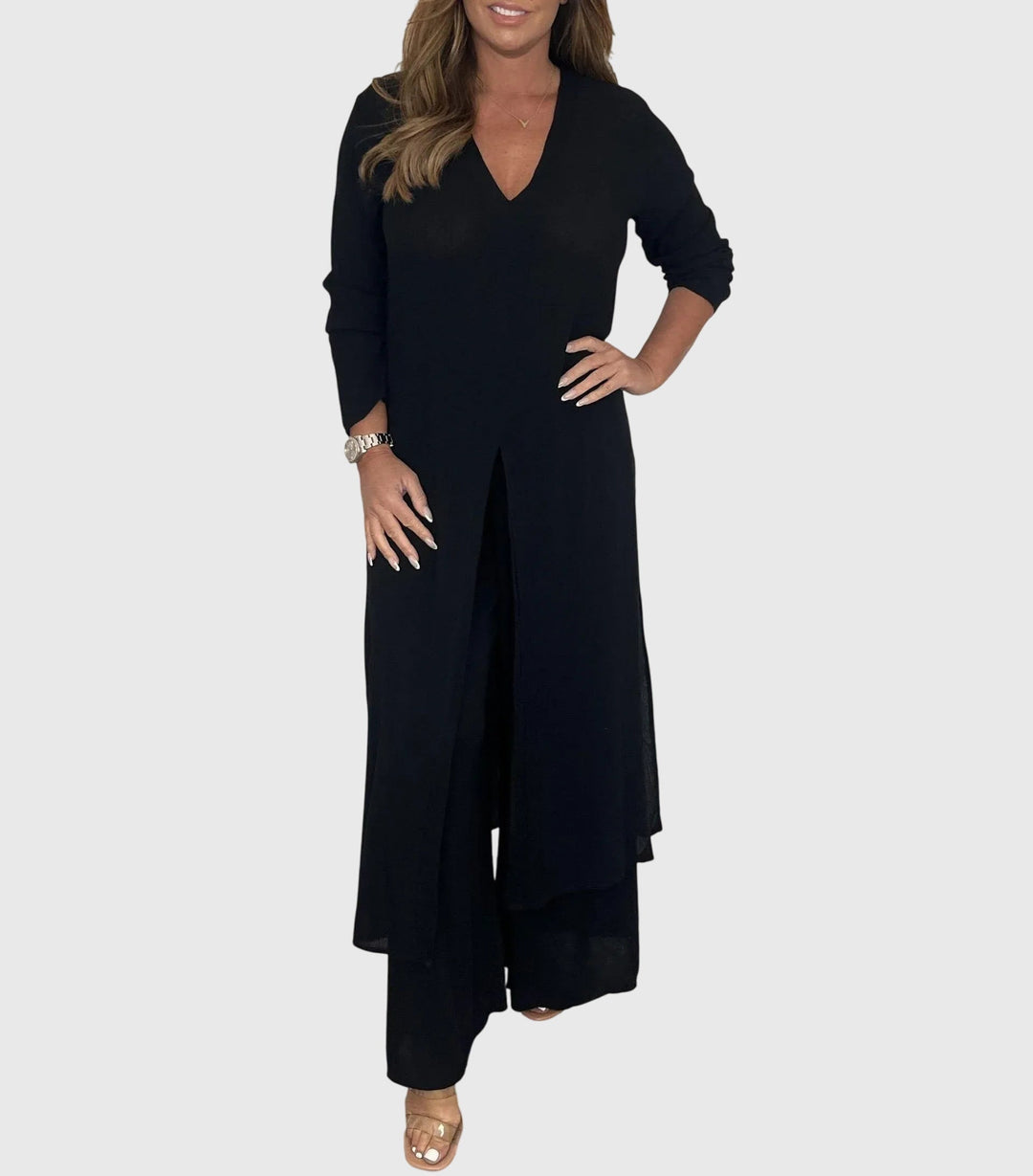 Primula long blouse and wide leg trouser set – image 3