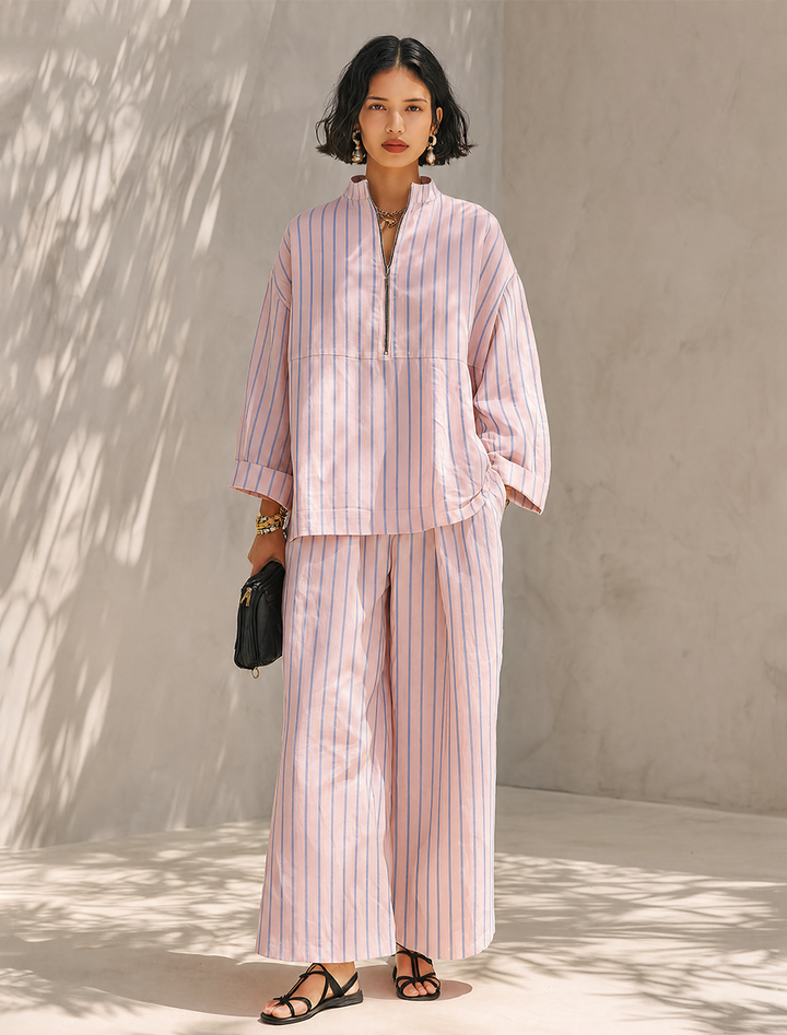 Nola striped top detail