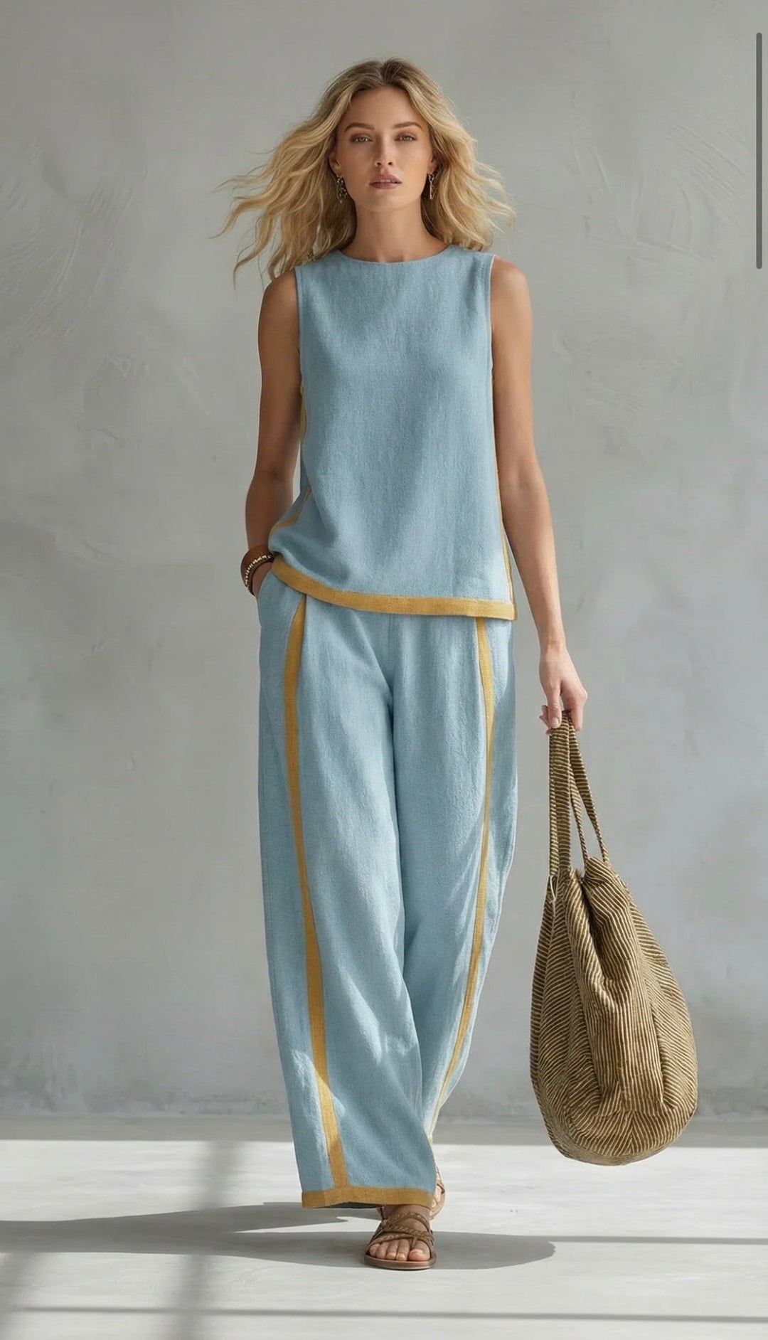 Juni relaxed waistcoat and trouser co-ord set – image 8