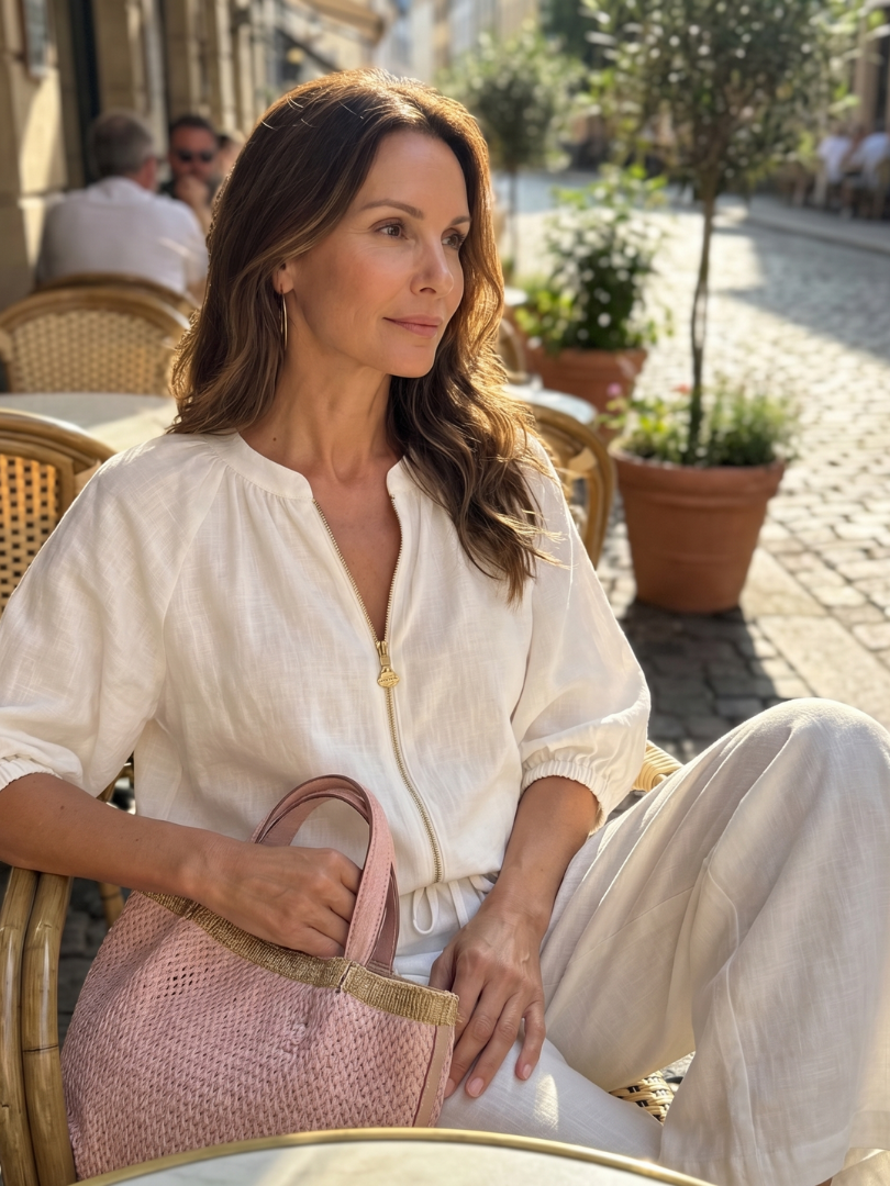 Gaelle zip front top and wide leg trouser set – image 17