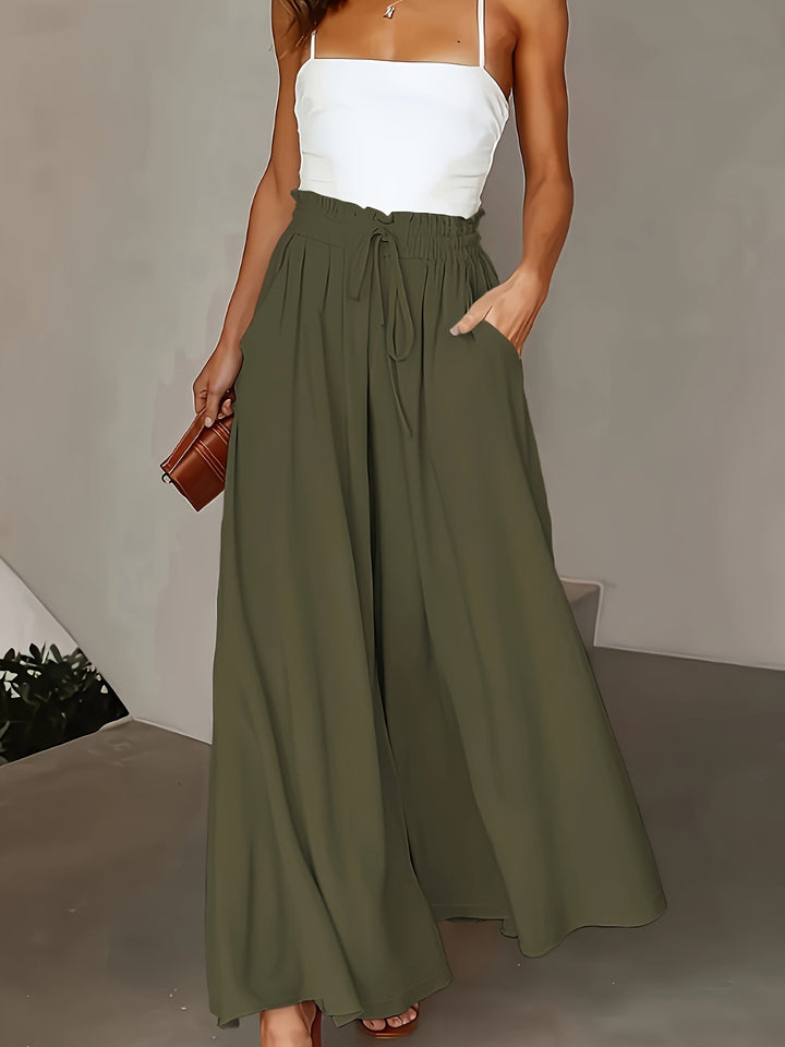 Gudrun high waist flowing wide leg trousers – image 11