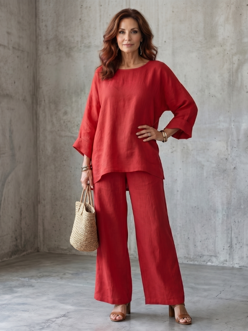 Petra tunic and wide leg trouser set