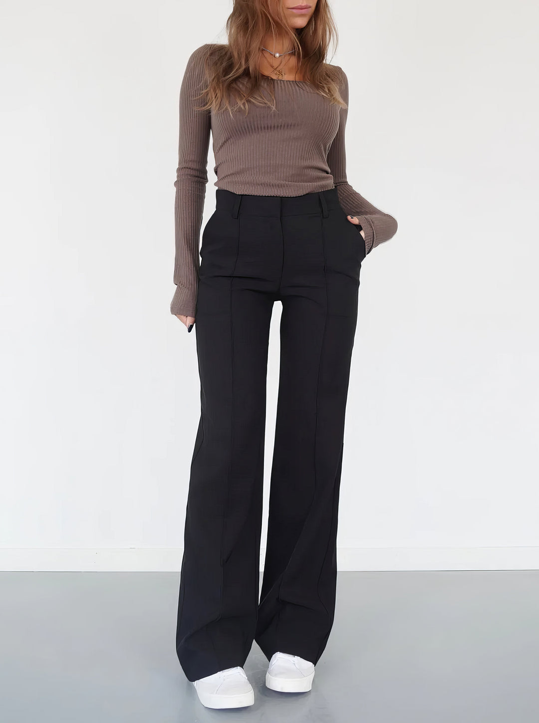 Eva relaxed wide leg trousers – image 12