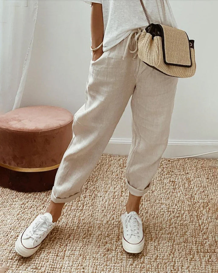 Helga | Elegant Relaxed Linen Trousers