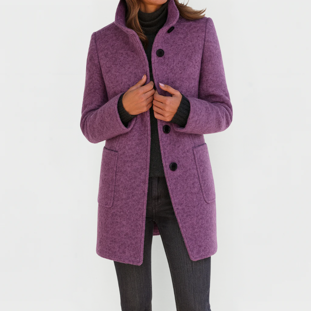 Amandine fitted button front coat – image 4