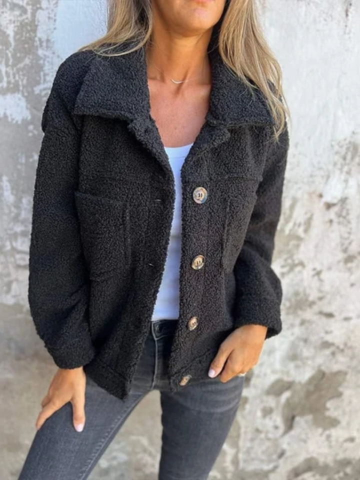 Yolande textured button coat – image 2