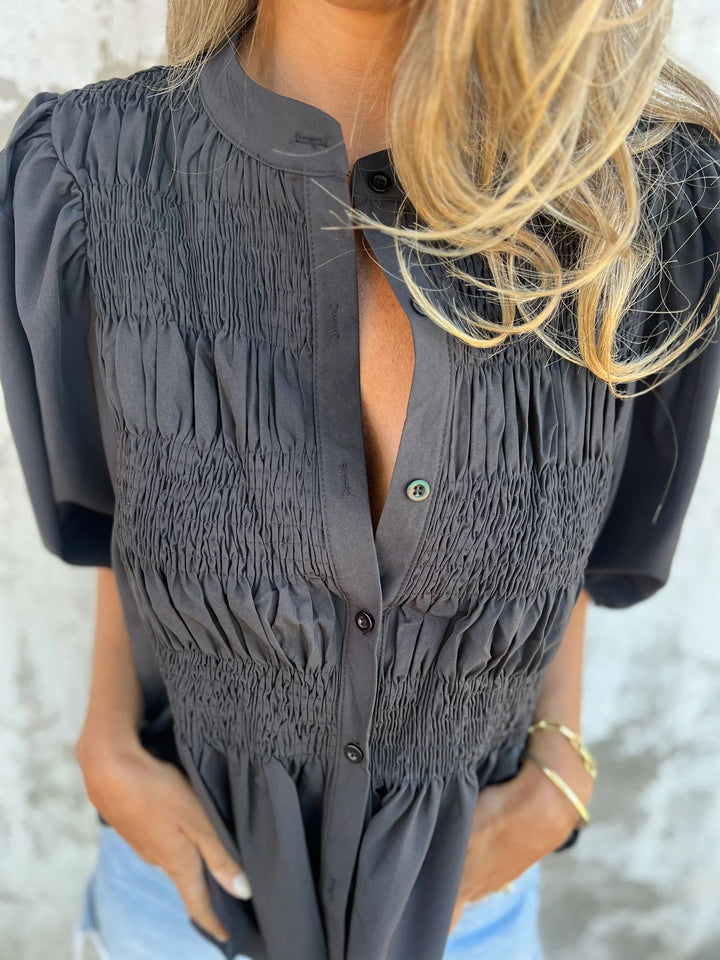 Rosalyn pleated button up blouse – image 12