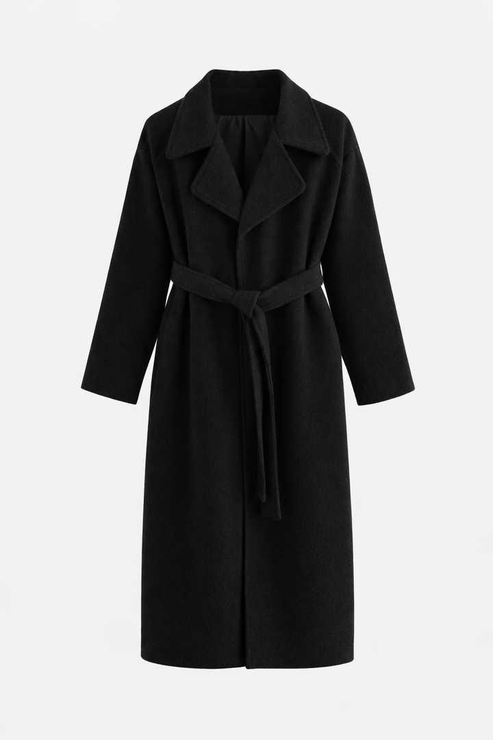 Ianthe belted long coat with wide lapels – image 5