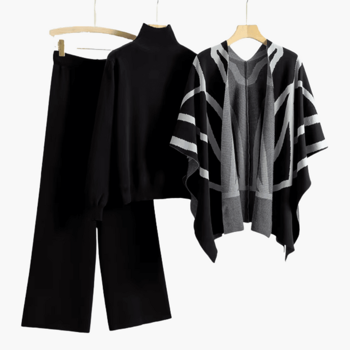 Enfys three piece knit cardigan and wide leg set – image 2