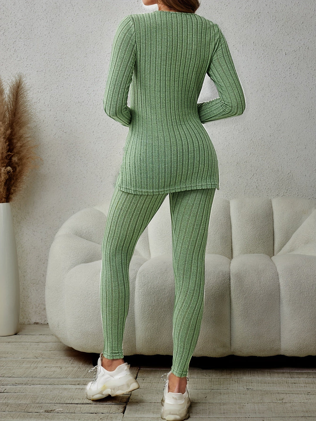 Caprice soft fine rib two piece lounge set – image 4