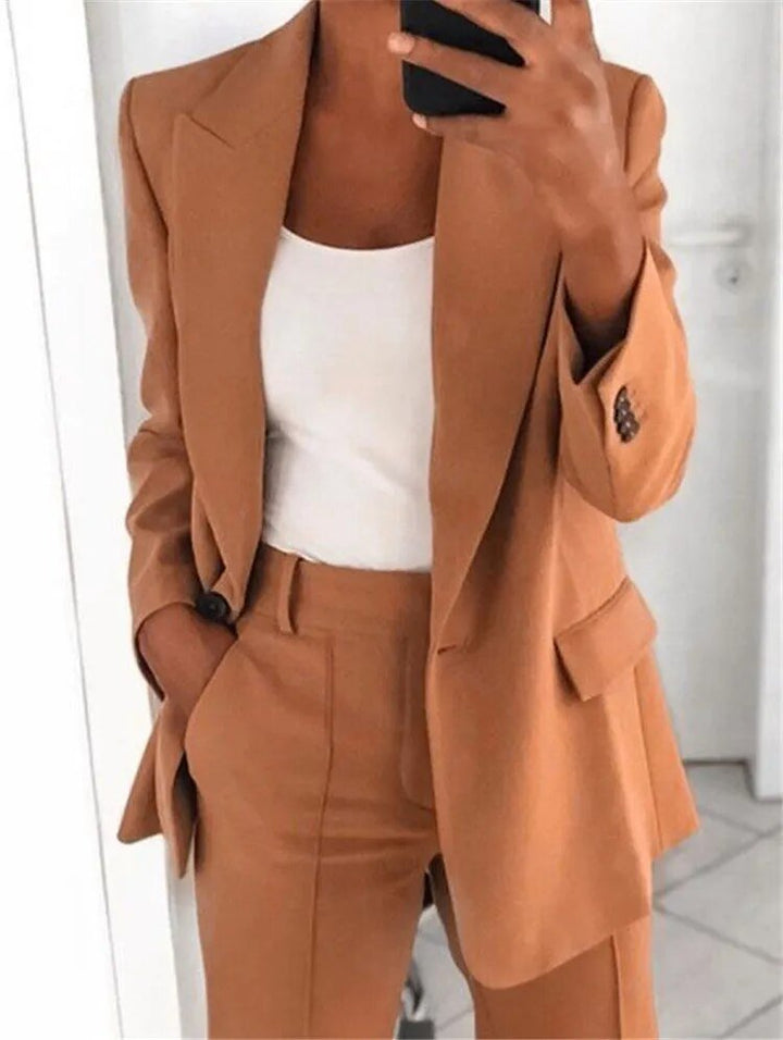 Dulcie stretch trouser suit with tailored blazer – image 9