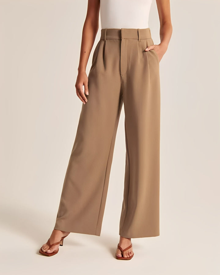 Ruth wide leg trousers in white