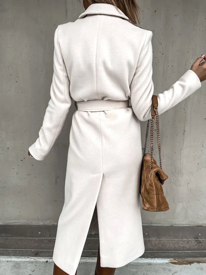 Albane belted wrap coat with notch lapels – image 12
