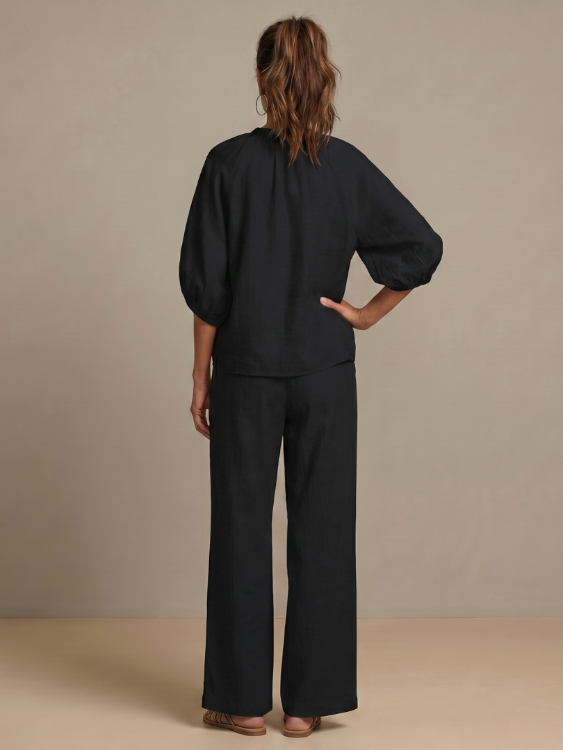 Gaelle zip front top and wide leg trouser set – image 22