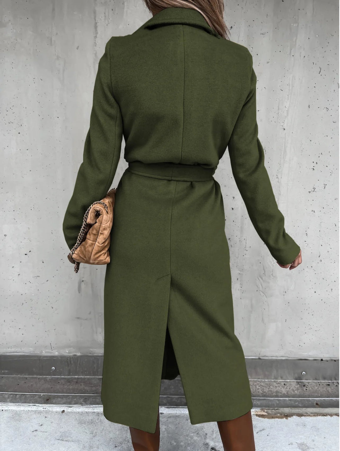 Albane belted wrap coat with notch lapels – image 13