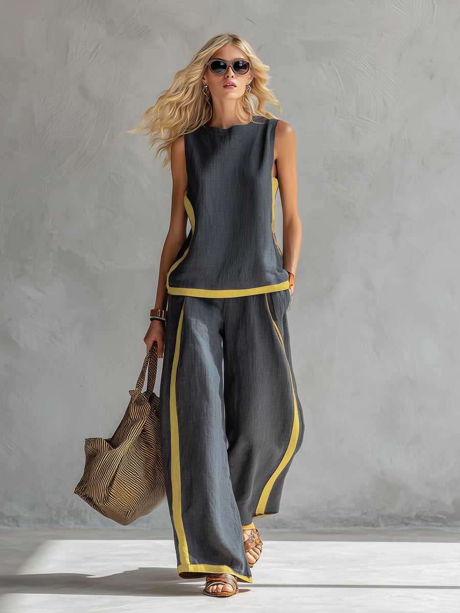 Juni relaxed waistcoat and trouser co-ord set