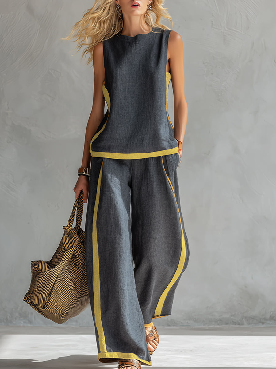 Juni relaxed waistcoat and trouser co-ord set – image 3