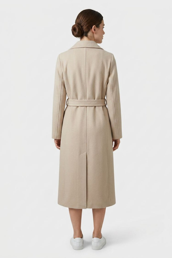 Blanchette notched collar belted long coat – image 3