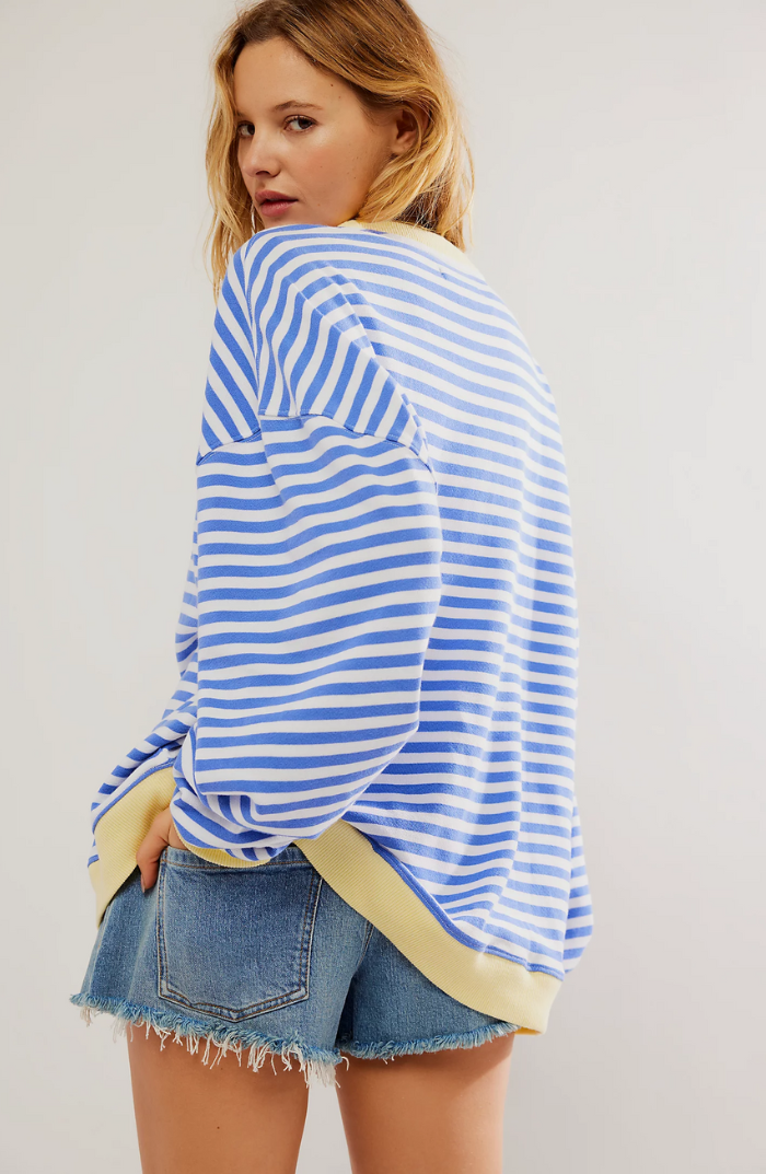 Sabina oversized striped jumper with contrast trim – image 11