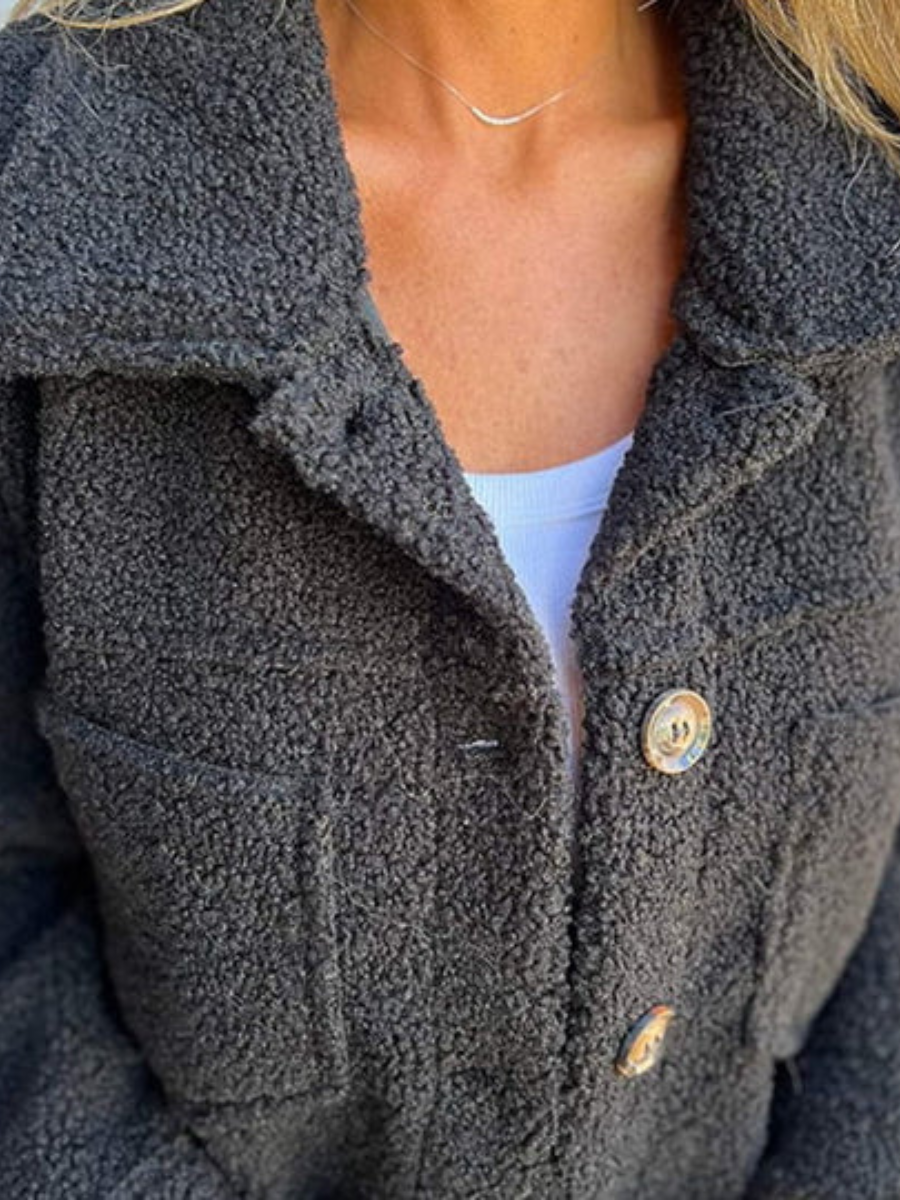 Yolande textured button coat – image 6