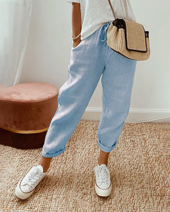 Helga | Elegant Relaxed Linen Trousers
