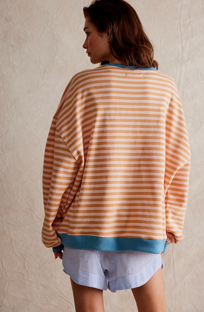 Sabina oversized striped jumper with contrast trim – image 12