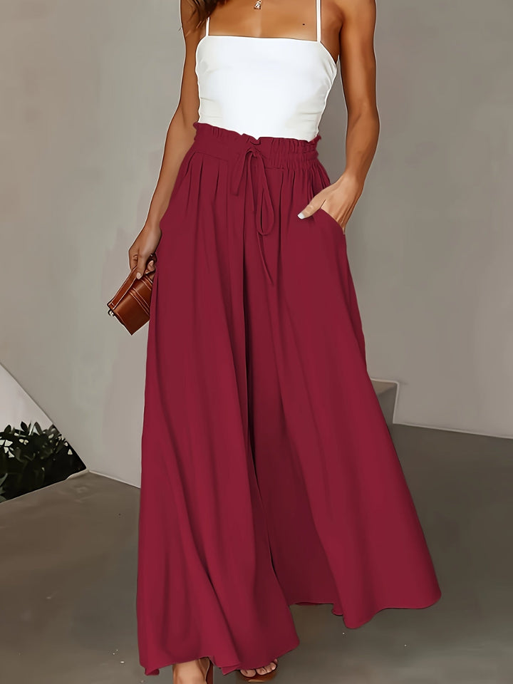 Gudrun high waist flowing wide leg trousers – image 13