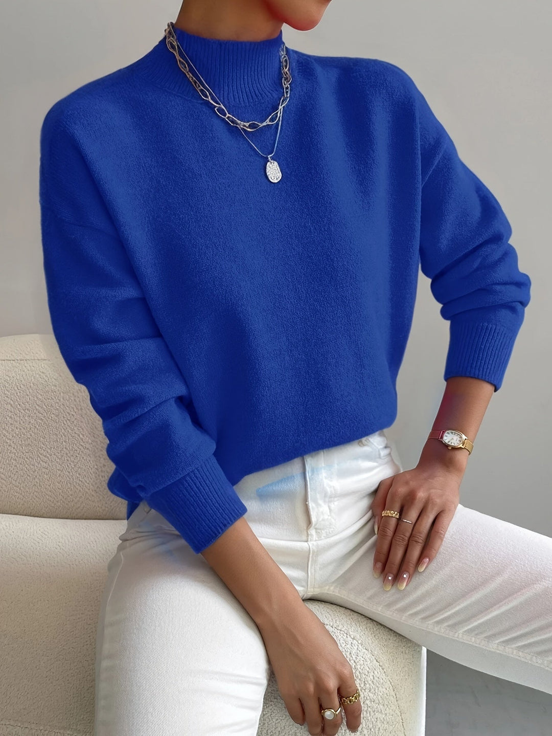 Trine oversized mock neck knit jumper – image 5