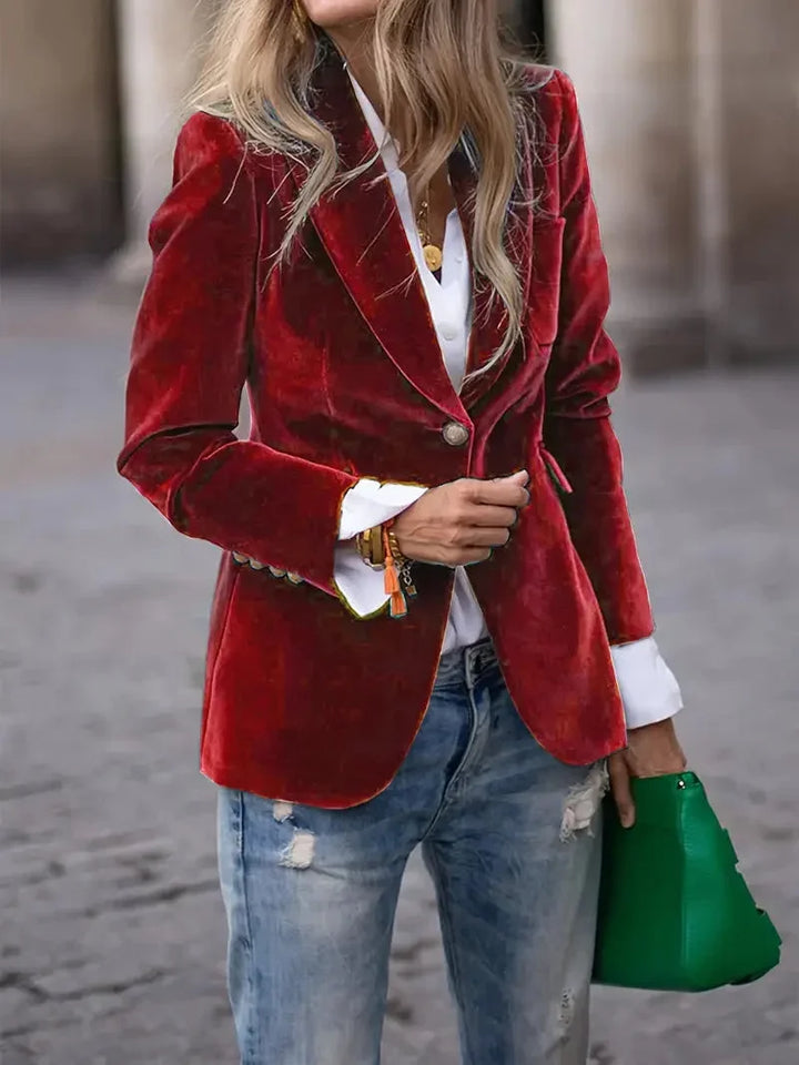 Gwennan velvet blazer jacket – image 16