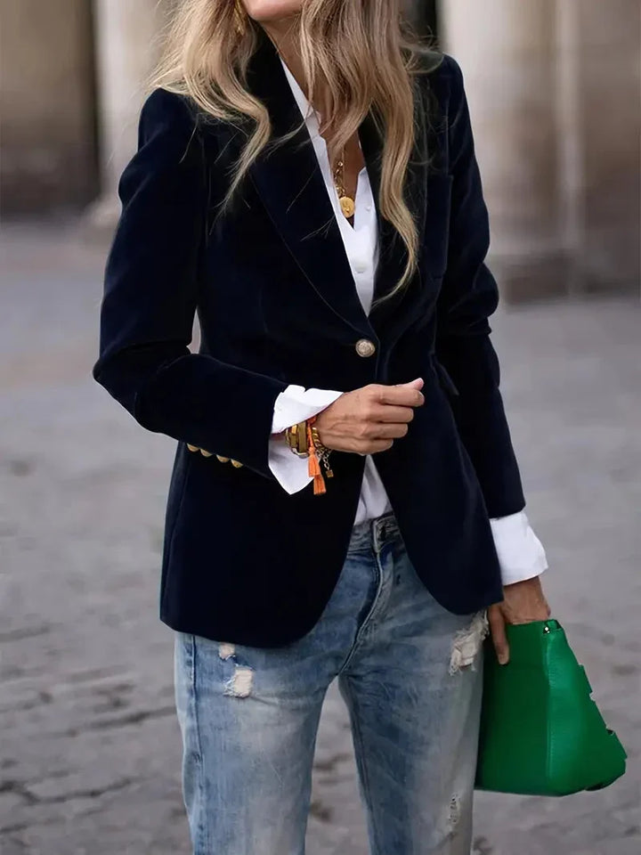 Gwennan velvet blazer jacket