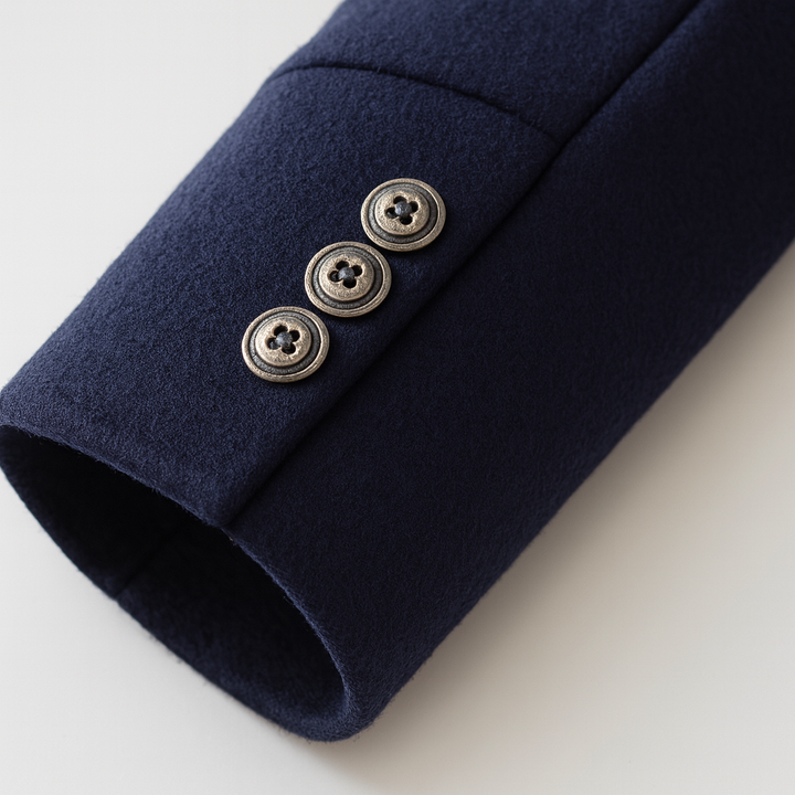 Araminta contrast trim stand collar coat – image 7