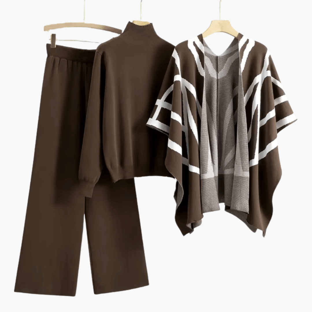 Enfys three piece knit cardigan and wide leg set – image 4