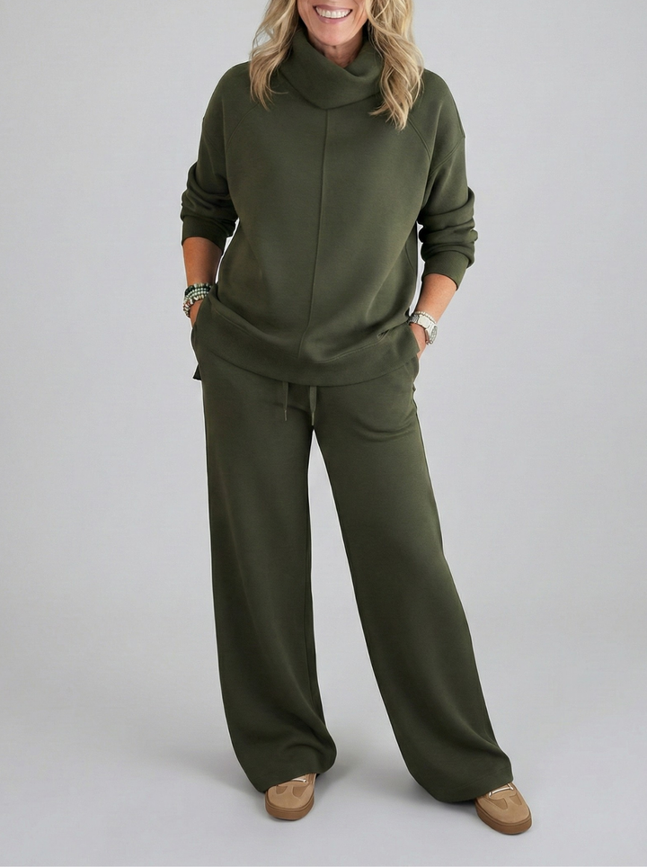 Morwenna cowl neck wide leg lounge set – image 3