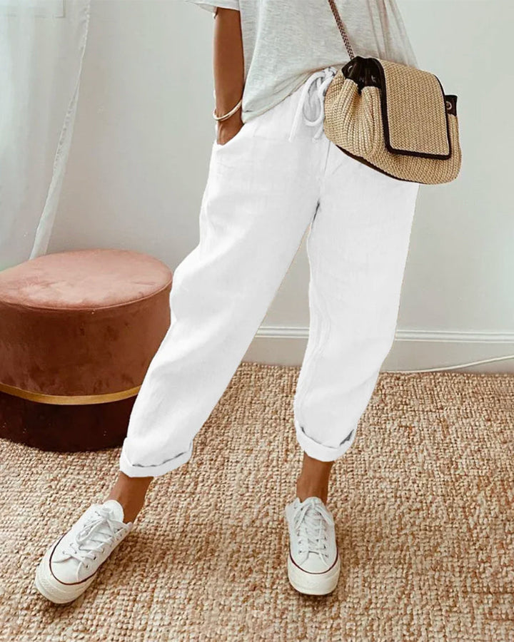 Helga | Elegant Relaxed Linen Trousers