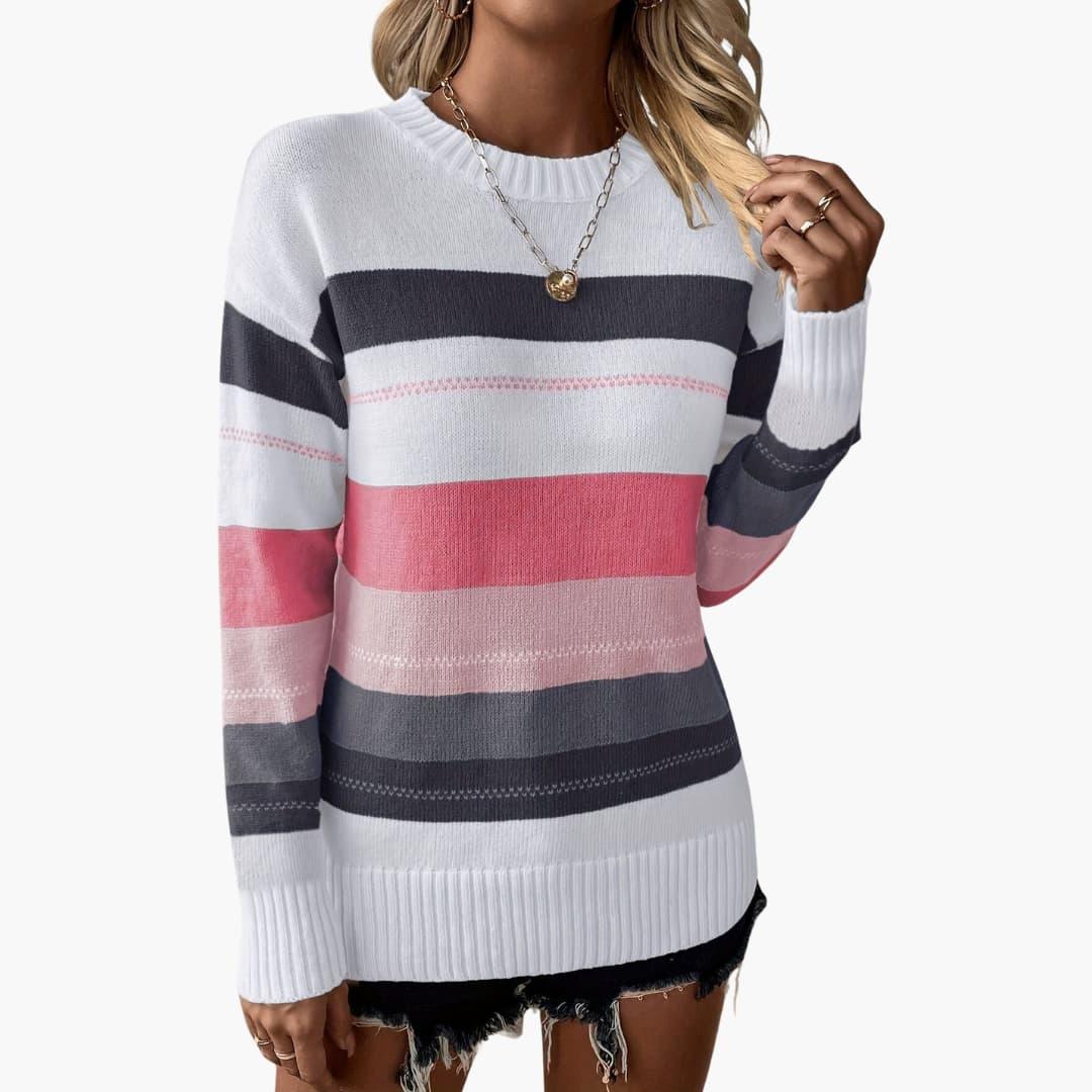 Bethan oversized striped crew neck jumper