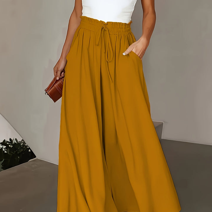 Gudrun high waist flowing wide leg trousers – image 10