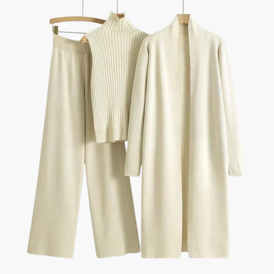 Clover three piece roll neck knit co-ord set – image 6