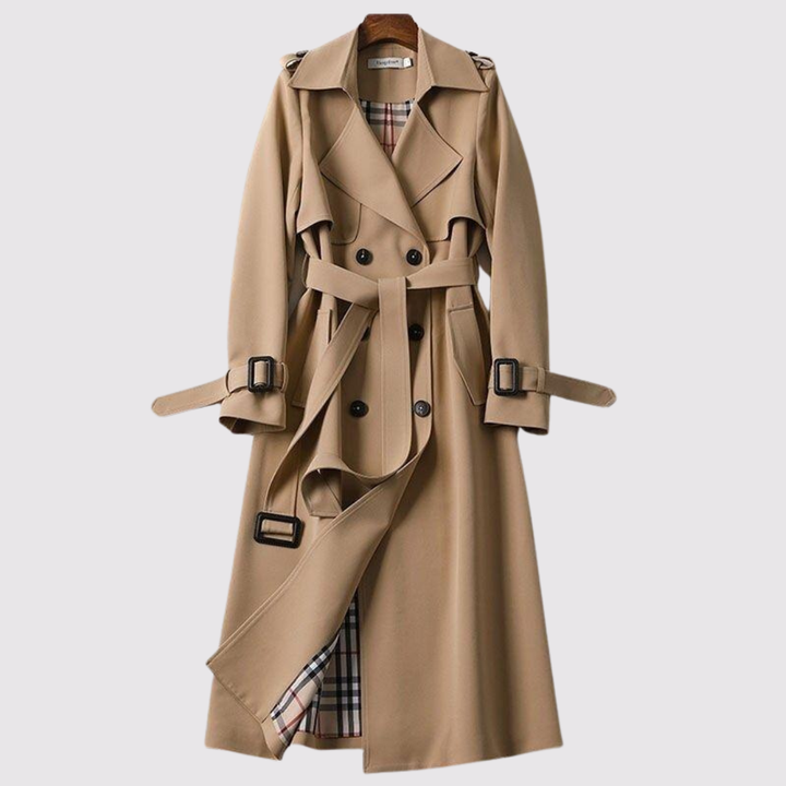 Kerensa Elegant Longline Belted Trench Coat - image 4