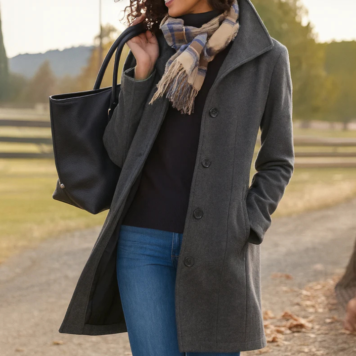 Matilda straight cut wool coat