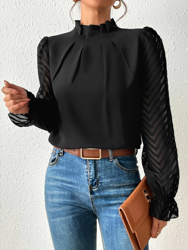 Bella chiffon blouse in white